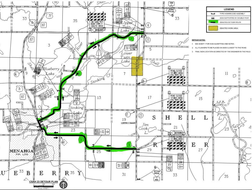 Csah CSAH 23 closed during bridge construction - Park Rapids Enterprise ...