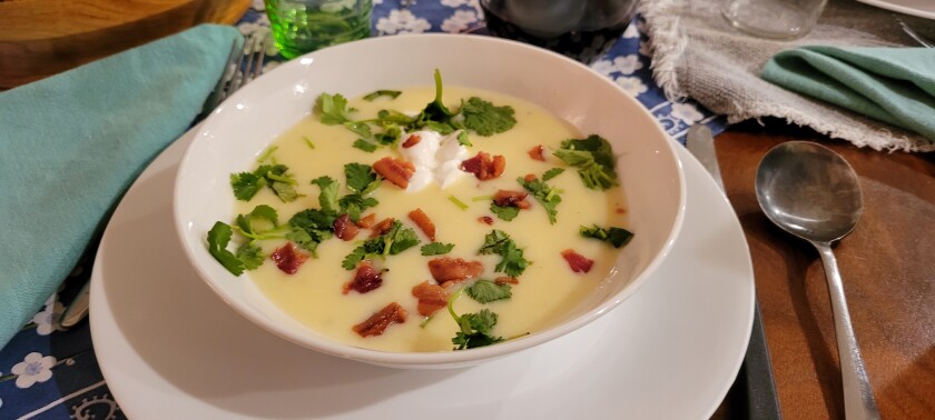 Potato onion soup