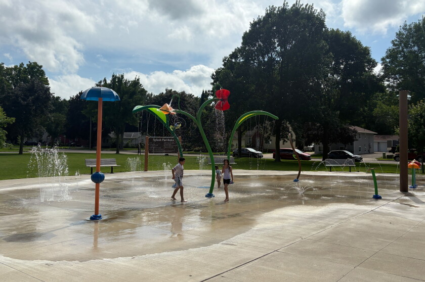 Rice Park splash pad in Willmar, Minnesota, back up and running - West ...