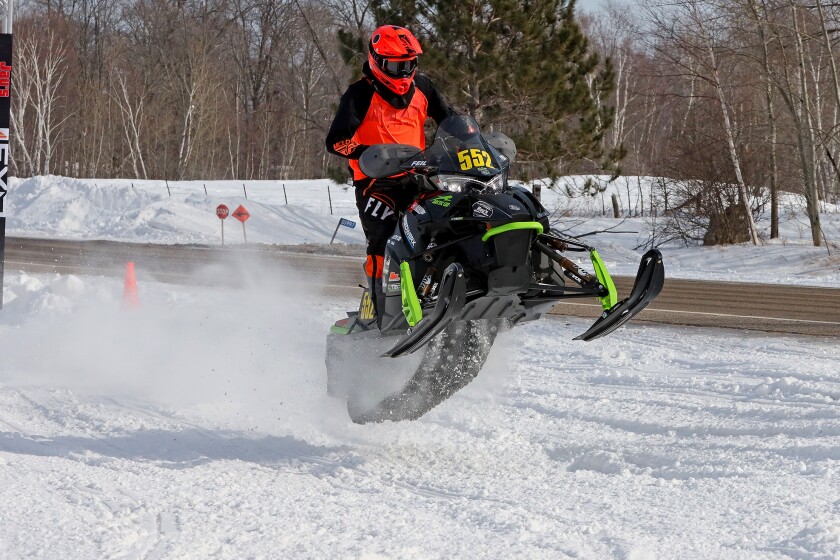 Snowmobile racing.