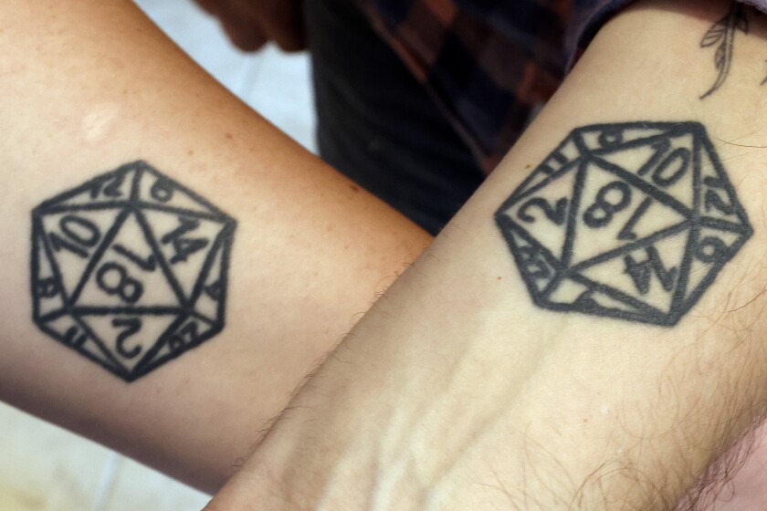 Two matching tattoos.
