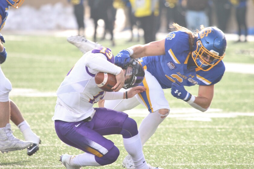 Tucker Kraft builds on NFL Draft stock at South Dakota State football Pro  Day - Mitchell Republic