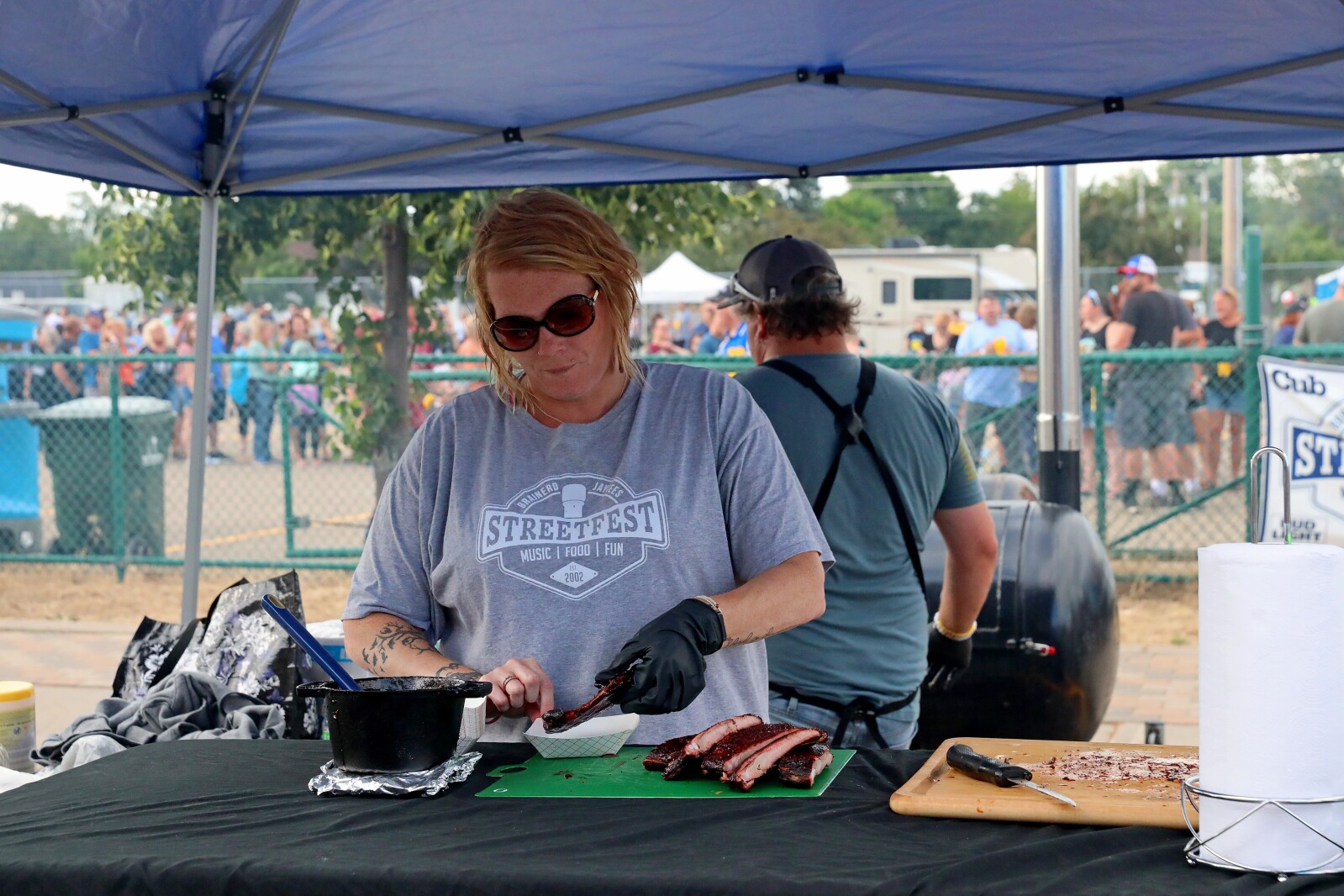 People enjoy the Cub Foods Ribfest during Brainerd Jaycees Street Fest on Saturday, July 23, 2022, in downtown Brainerd.