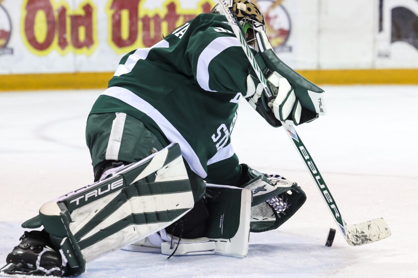 college women play ice hockey