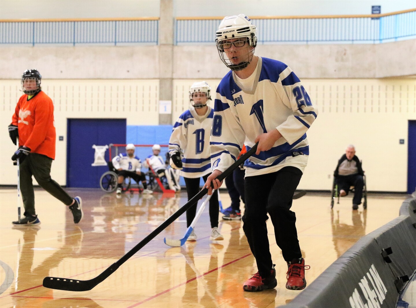 Brainerd floor hockey against St. Paul Humboldt Friday, March 18, 2022, in the State Quarterfinals at Bloomington Jefferson High School.