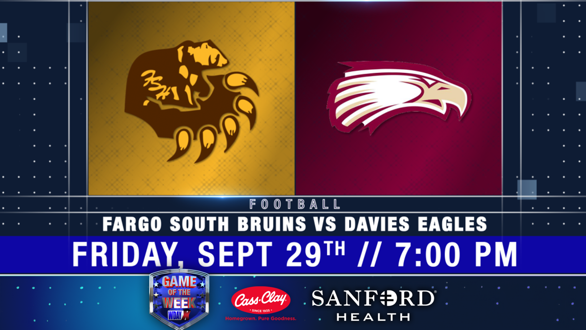Live At 7 P m Fargo South Bruins Vs Davies Eagles On WDAY Xtra And live-at-7-p-m-fargo-south-bruins-vs-davies-eagles-on-wday-xtra-and
