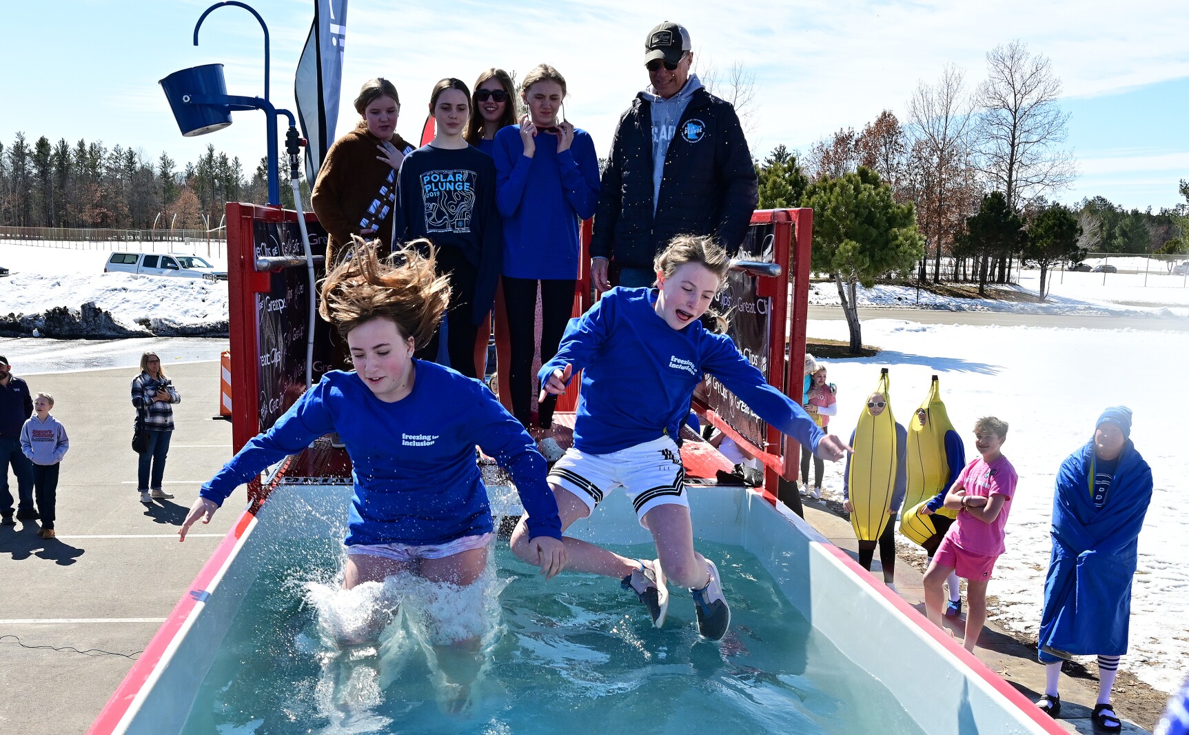 Forestview Middle School students plunged for Special Olympics Minnesota Thursday, March 24, 2022.