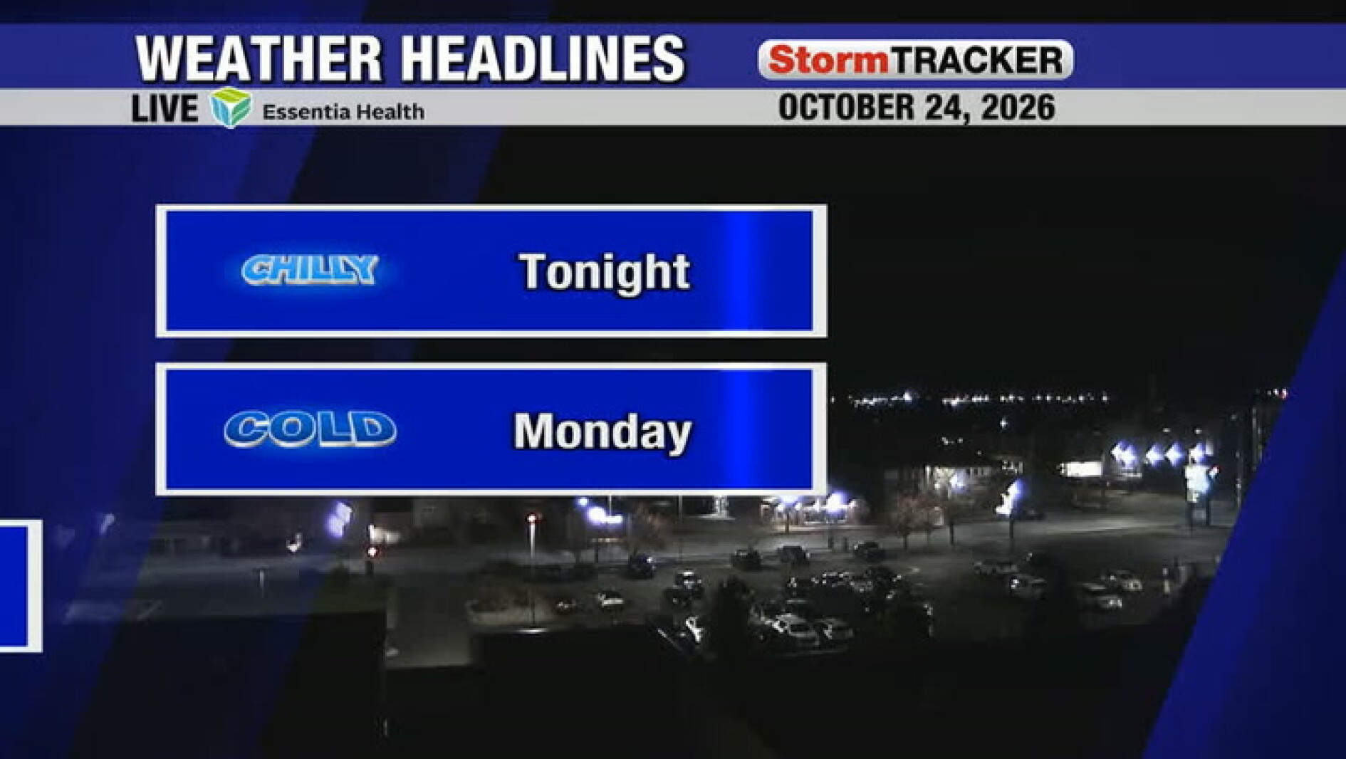 Tracking a chilly start to the new week and the next round of precip ...
