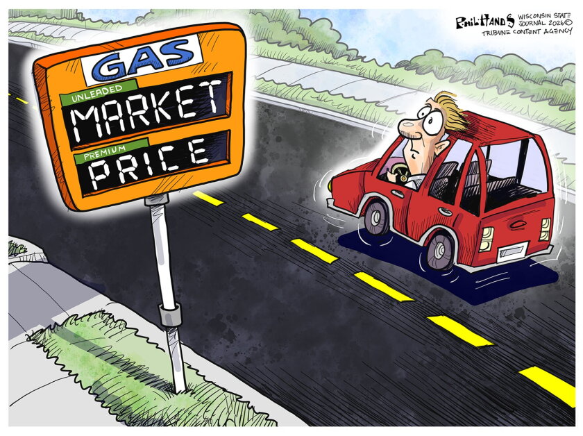 Editorial cartoon for Saturday, March 28: Gas prices - Mitchell ...