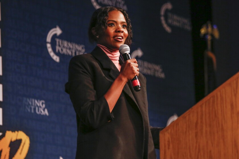 Conservative commentator Candace Owens draws support and protest during ...