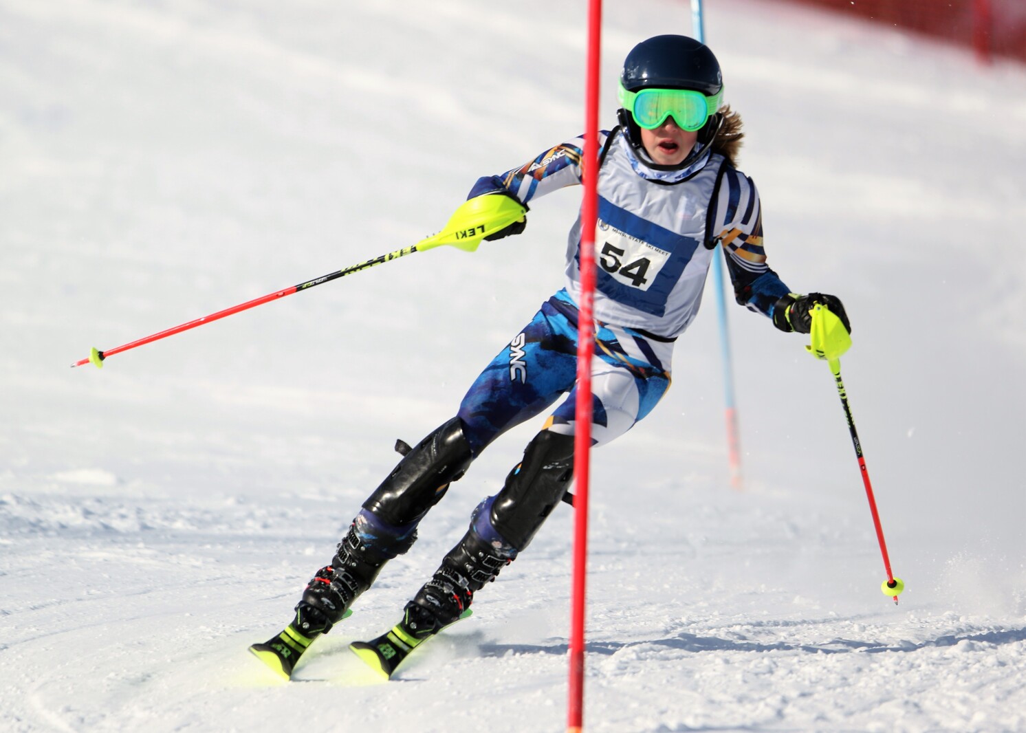 Brainerd skier navigates through the gates.