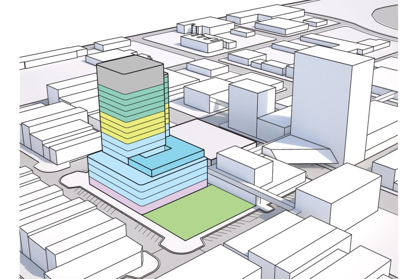 A diagram of the Block 9 tower proposed by developer Doug Burgum in downtown Fargo.