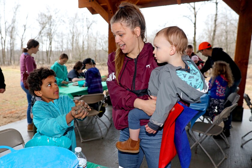 Earth Day activities at Rotary Riverside Park in Brainerd.
