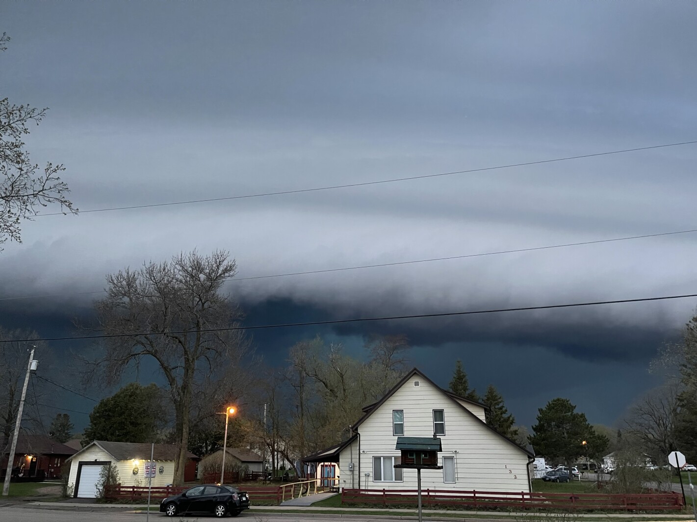 Clouds accompanying severe weather on May 12, 2022 in central Minnesota