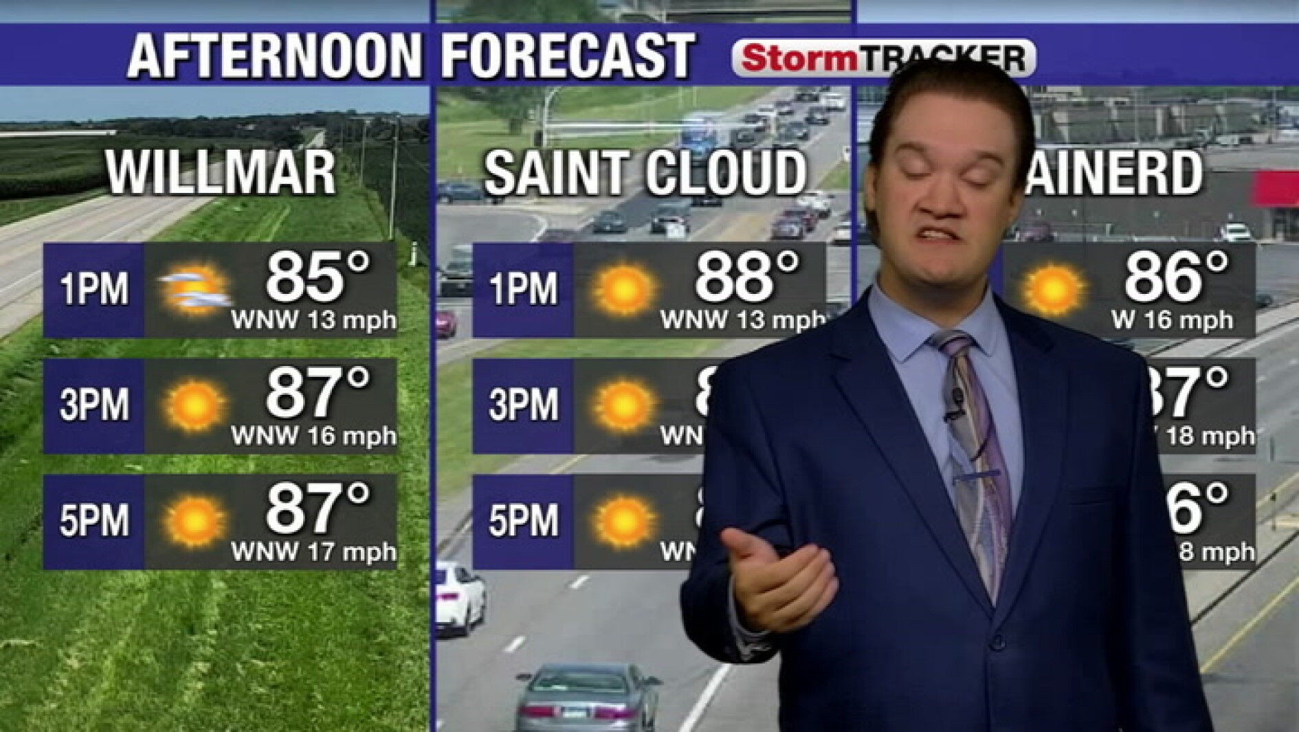 Sunny skies and one more warm afternoon across central Minnesota