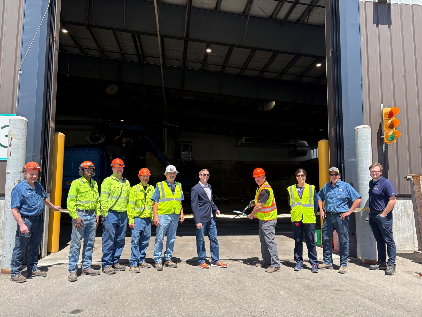 Pope Douglas Solid Waste Management holds plaque dedication and ribbon cutting ceremony