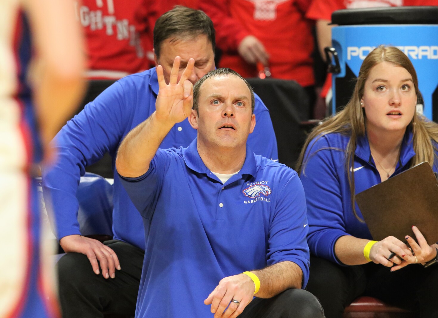 Pequot Lakes Patriots girls basketball during the 2022 Class 2A State Tournament.