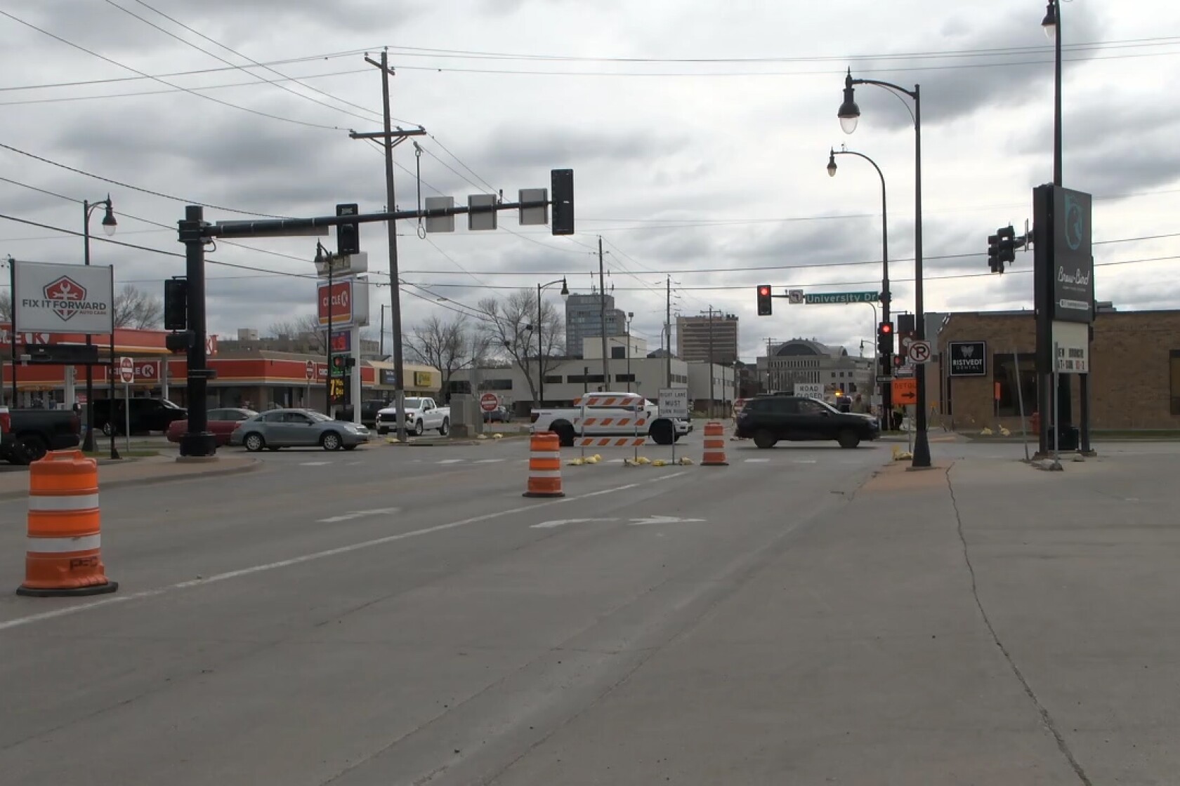 Road closure begins on First Avenue North in Fargo - InForum | Fargo ...