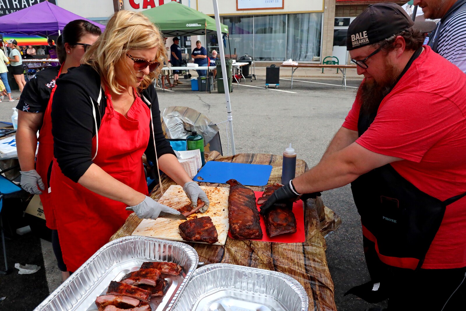 People enjoy the Cub Foods Ribfest during Brainerd Jaycees Street Fest on Saturday, July 23, 2022, in downtown Brainerd.