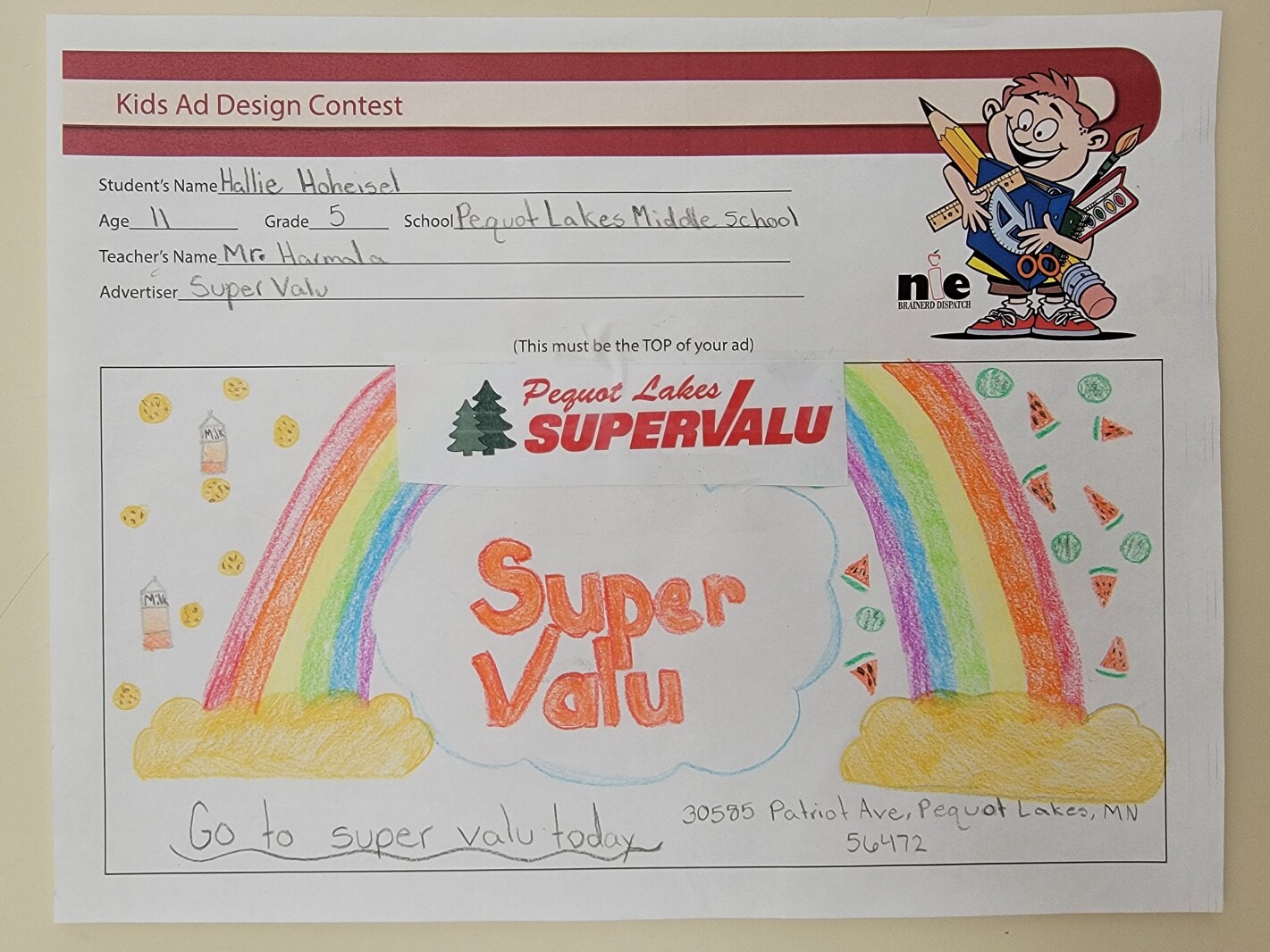 Pequot Lakes Middle School - Mr. Harmala's 5th Grade Class
