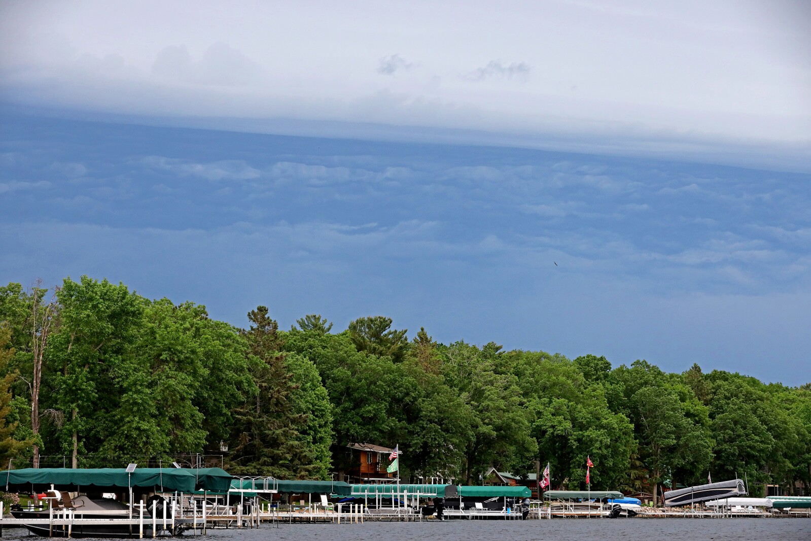 Dramatic looking storm clouds move through the area Saturday, June 18, 2022, in the Brainerd lakes area.