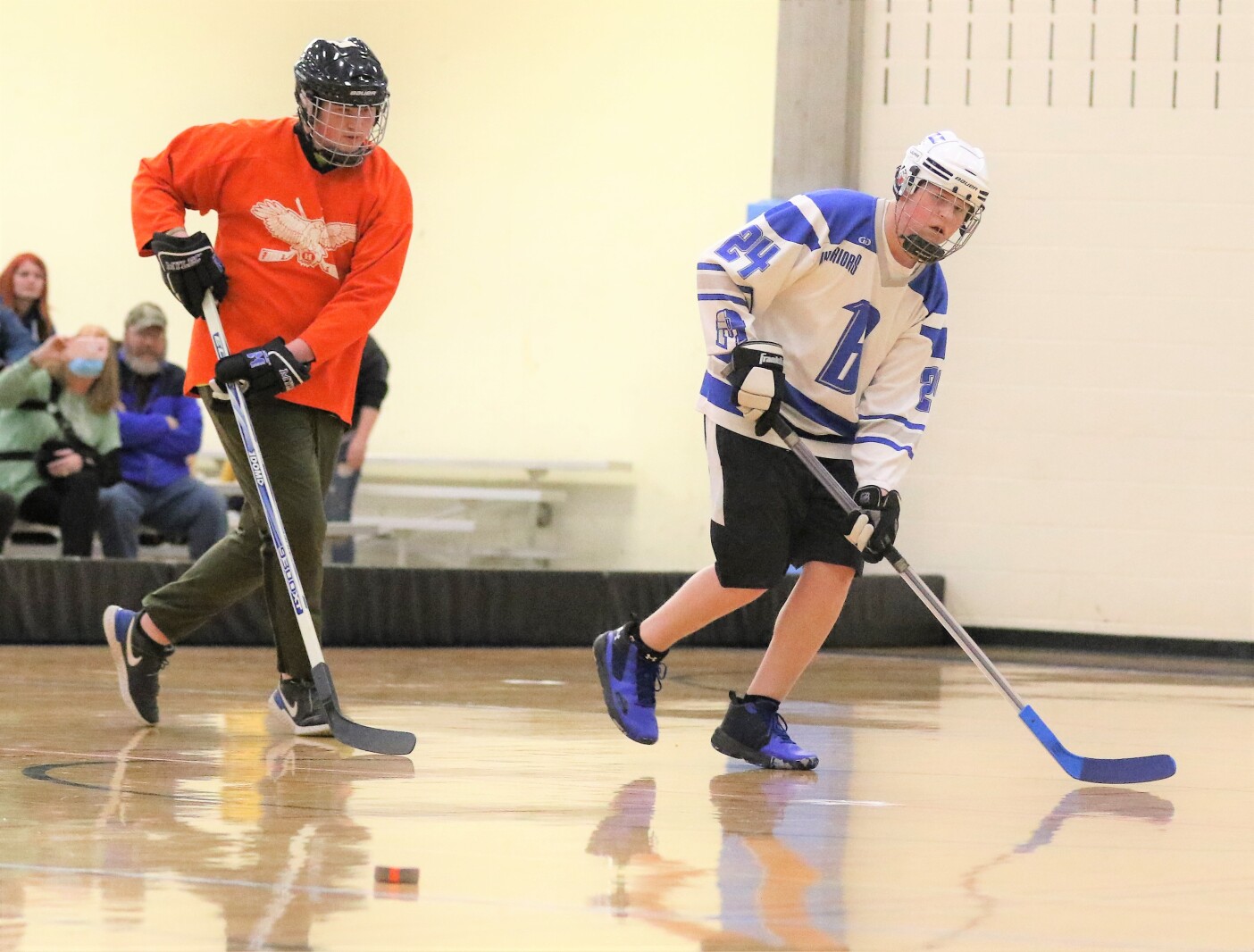 Brainerd floor hockey against St. Paul Humboldt Friday, March 18, 2022, in the State Quarterfinals at Bloomington Jefferson High School.
