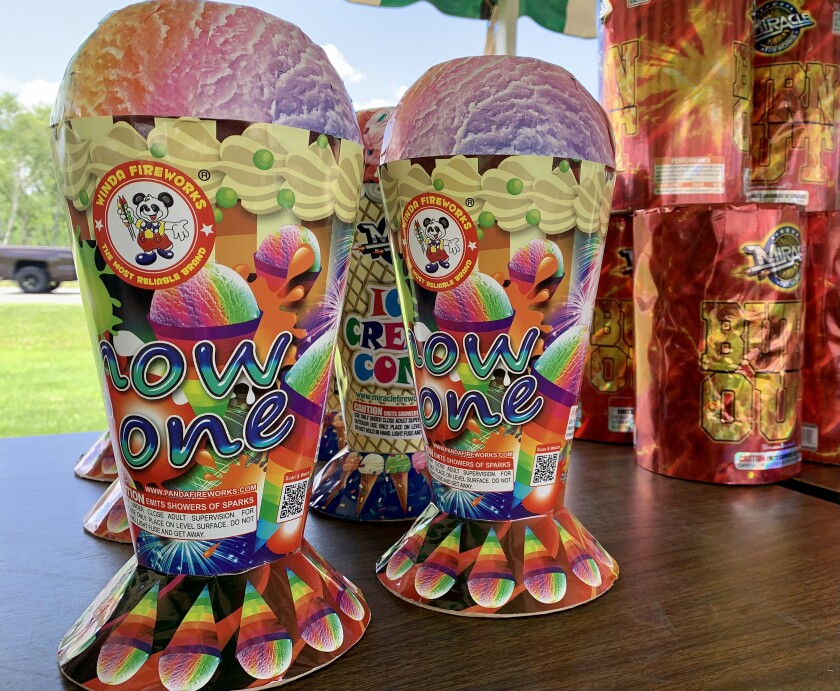 fireworks snow cone