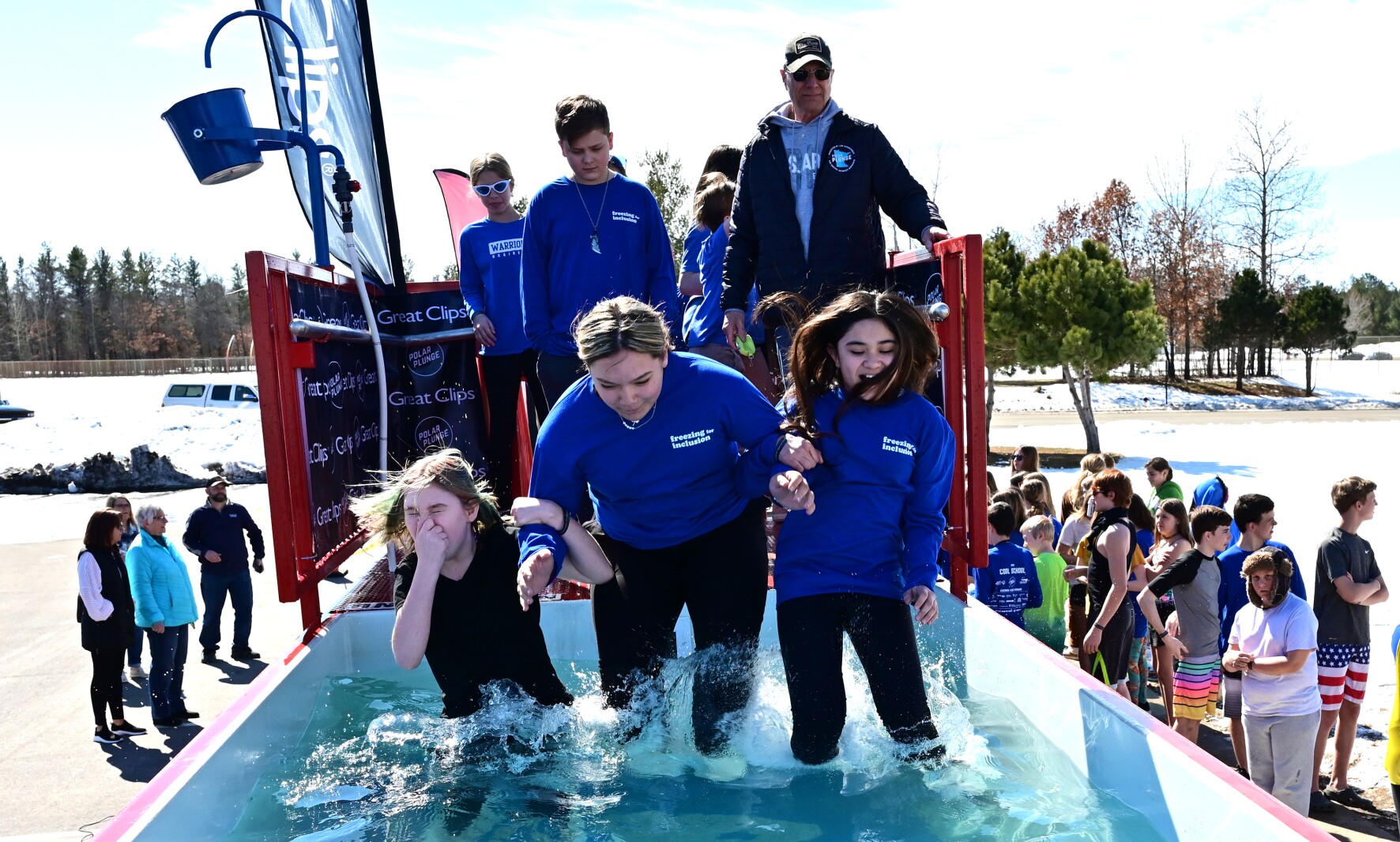 Forestview Middle School students plunged for Special Olympics Minnesota Thursday, March 24, 2022.