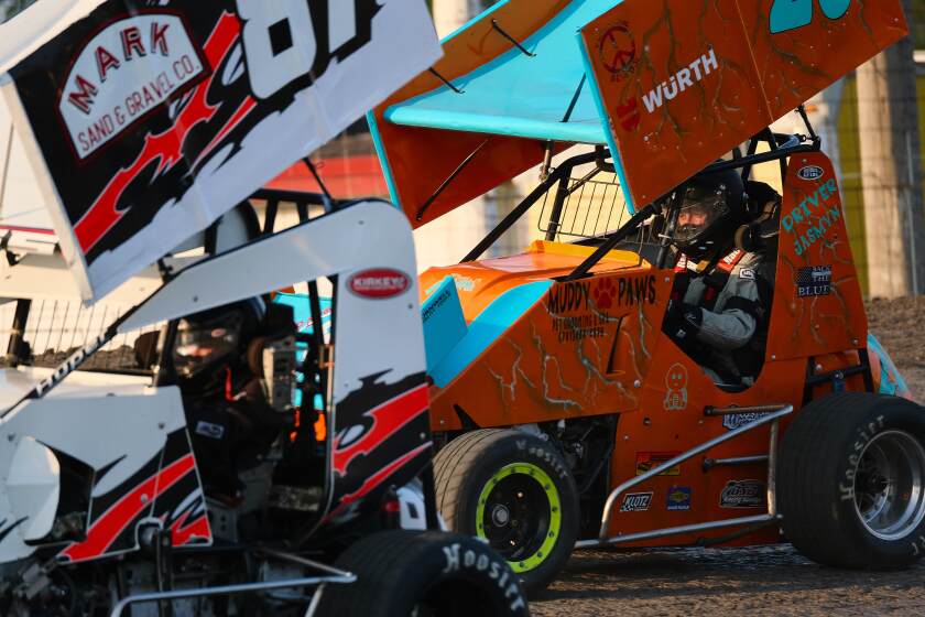 In only his second night in the car, Tyler Peterson captures late model ...