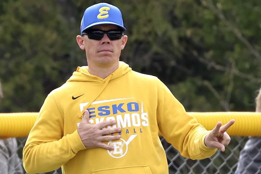Two Harbors baseball plays at home against Esko.