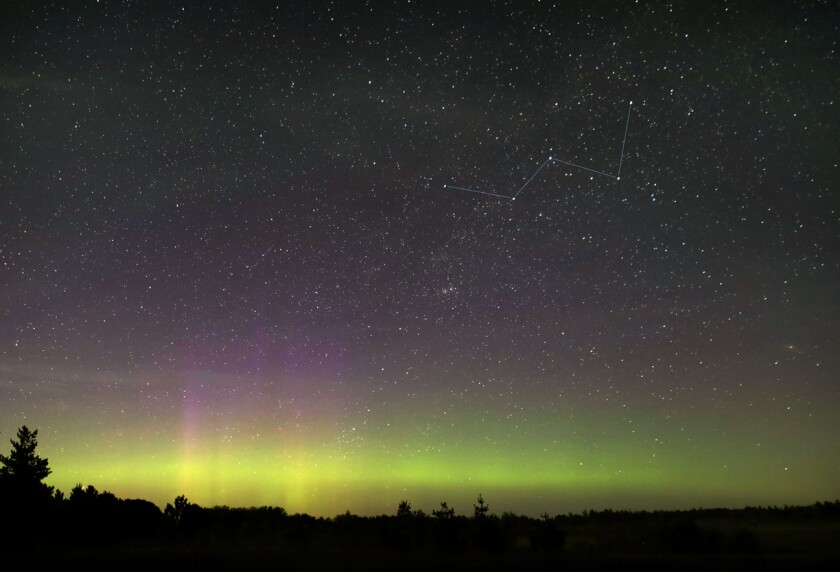 Cassiopeia and aurora