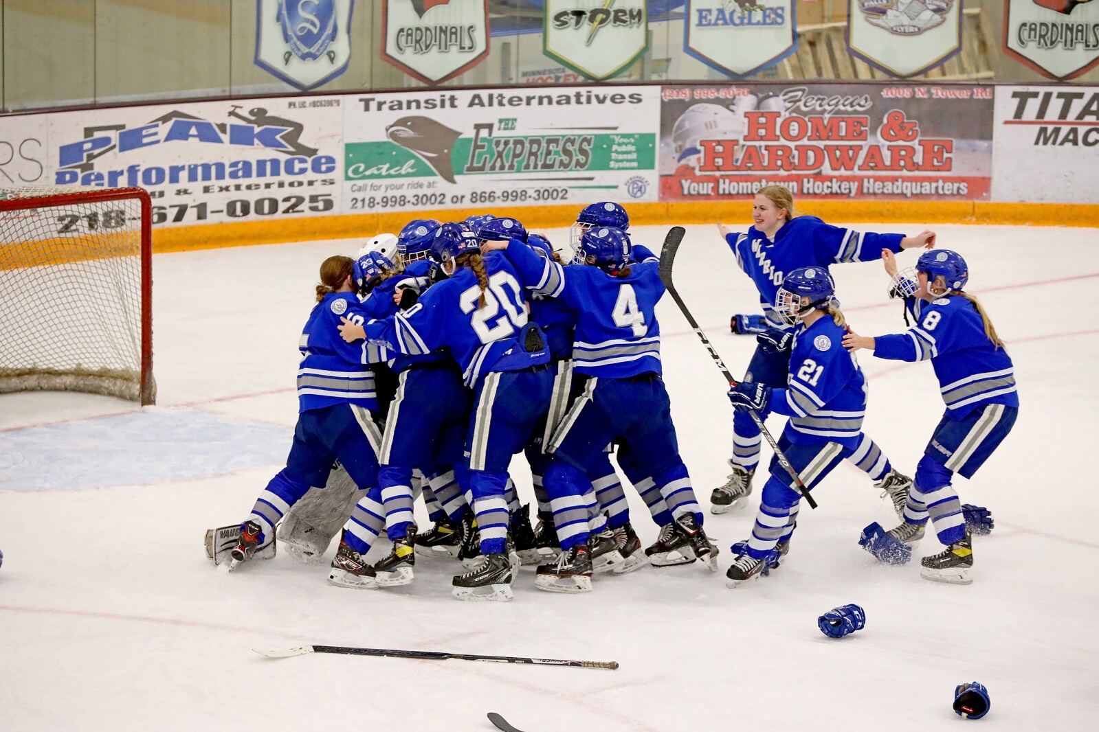 Brainerd/Little Falls girls hockey take on the Moorhead Spuds Thursday, Feb. 17, 2022, during the Section 8-2A Section Final in Fergus Falls.