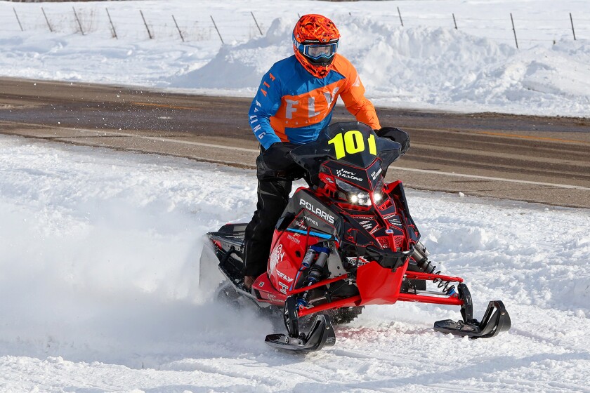 Snowmobile racing.