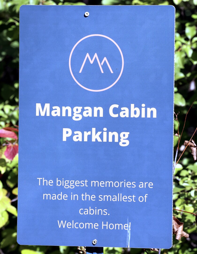 Parking spot sign.