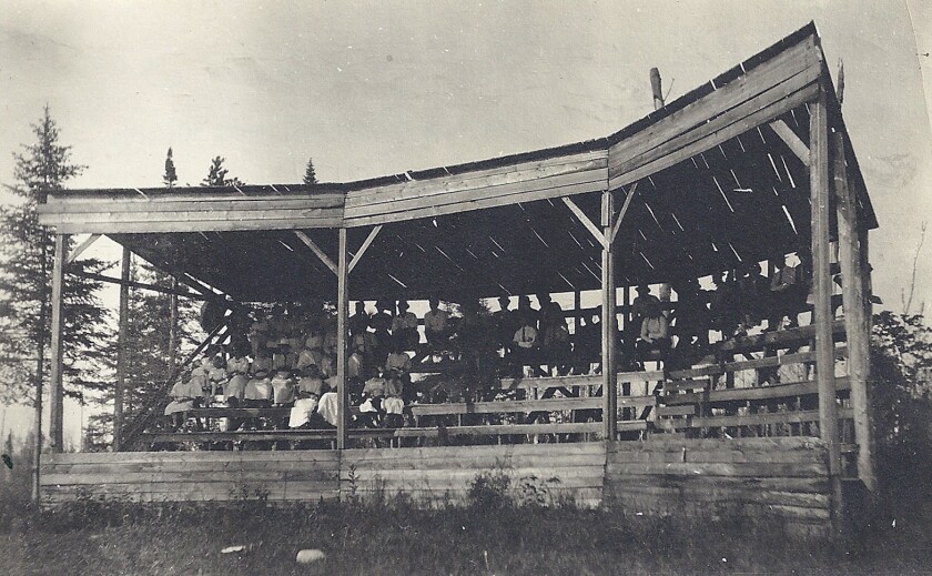 Baseball grandstand, Kelliher.jpg