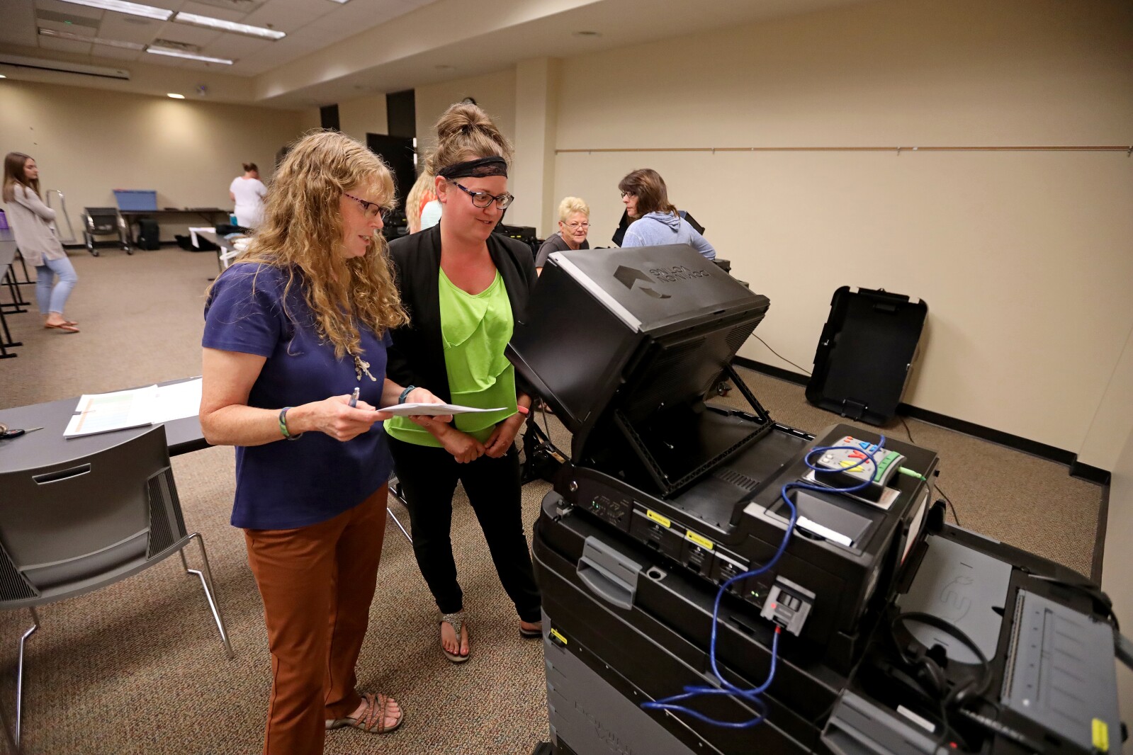 A test run of Crow Wing County's Dominion voting machines