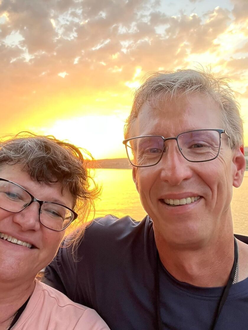 Holy Land - DeKeysers at Sea of Galilee at Sunset Oct. 5.jpg