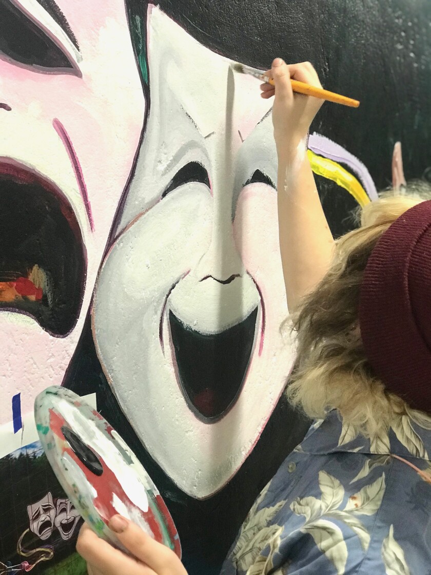 Moose Lake student paints mural 3