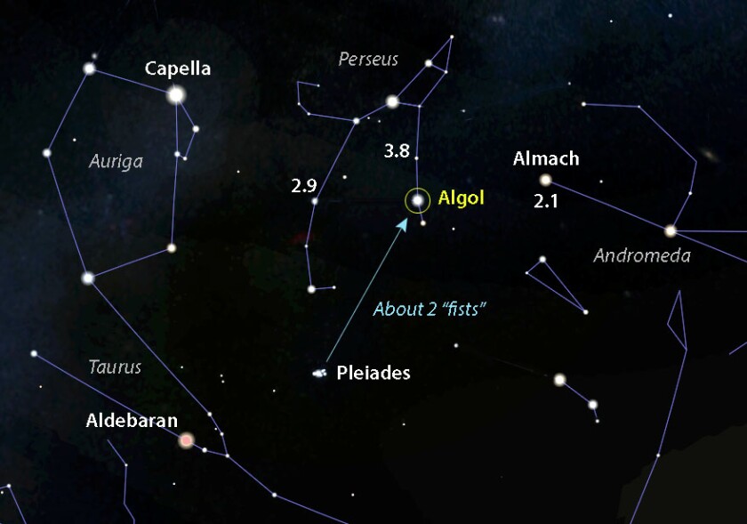 Algol finder map