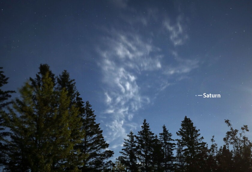 Saturn with weird clouds