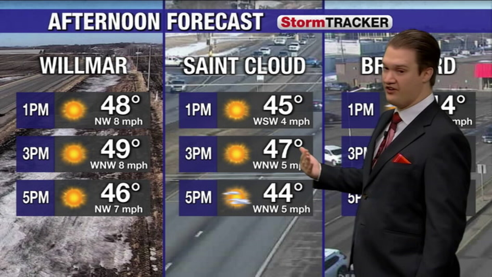 More melting weather today across central Minnesota with plenty of sunshine