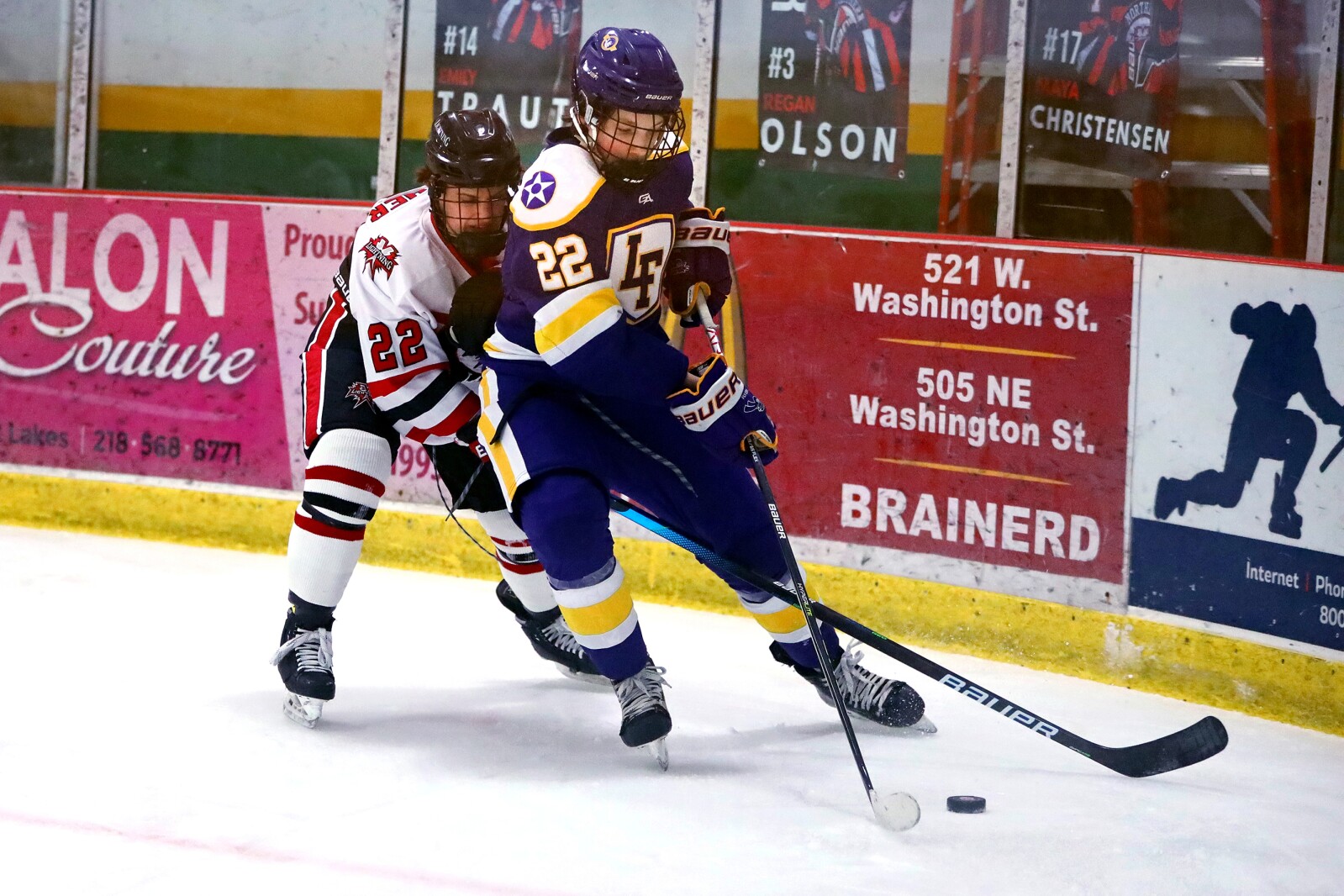 Little Falls vs Northern Lakes on Wednesday, Dec. 28, 2022, at Breezy Point Hockey Center.