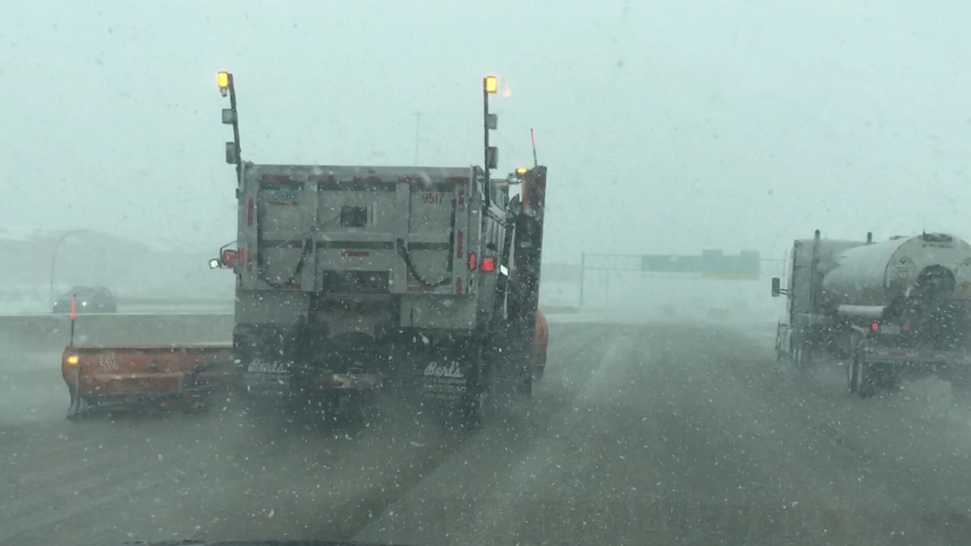 Plow operators pushing through what they hope is one last blizzard for this winter Plow operators pushing through what they hope is one last blizzard for this winter