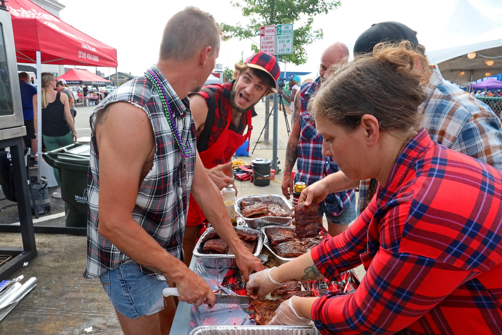 People enjoy the Cub Foods Ribfest during Brainerd Jaycees Street Fest on Saturday, July 23, 2022, in downtown Brainerd.