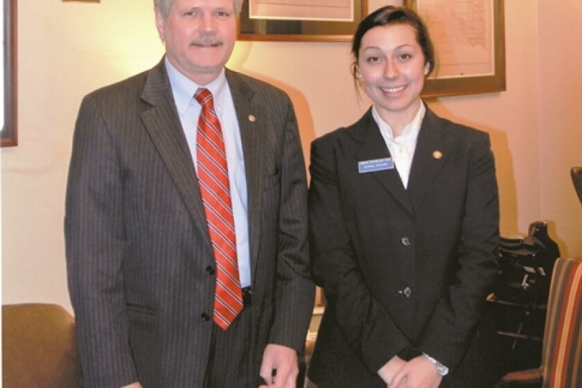Susan Strube On the floor of the US Senate: Trinity High School junior Sarah Strube ...