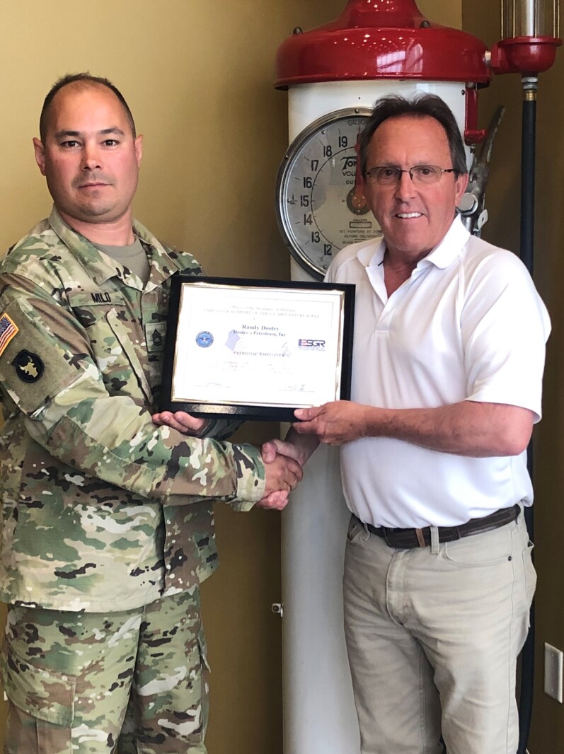 Randy Dooley, of Dooley’s Petroleum, honored as 'patriotic employer