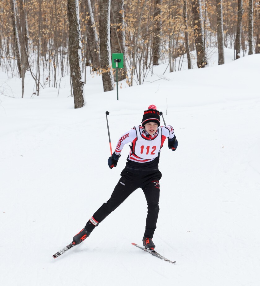 Ryker Bosek skiing