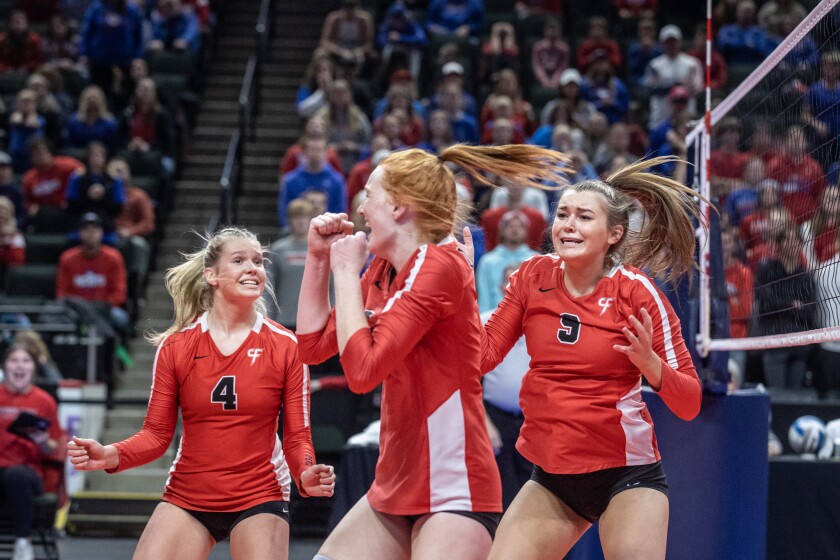 Cannon Falls, Pequot Lakes Class AA Championship volleyball