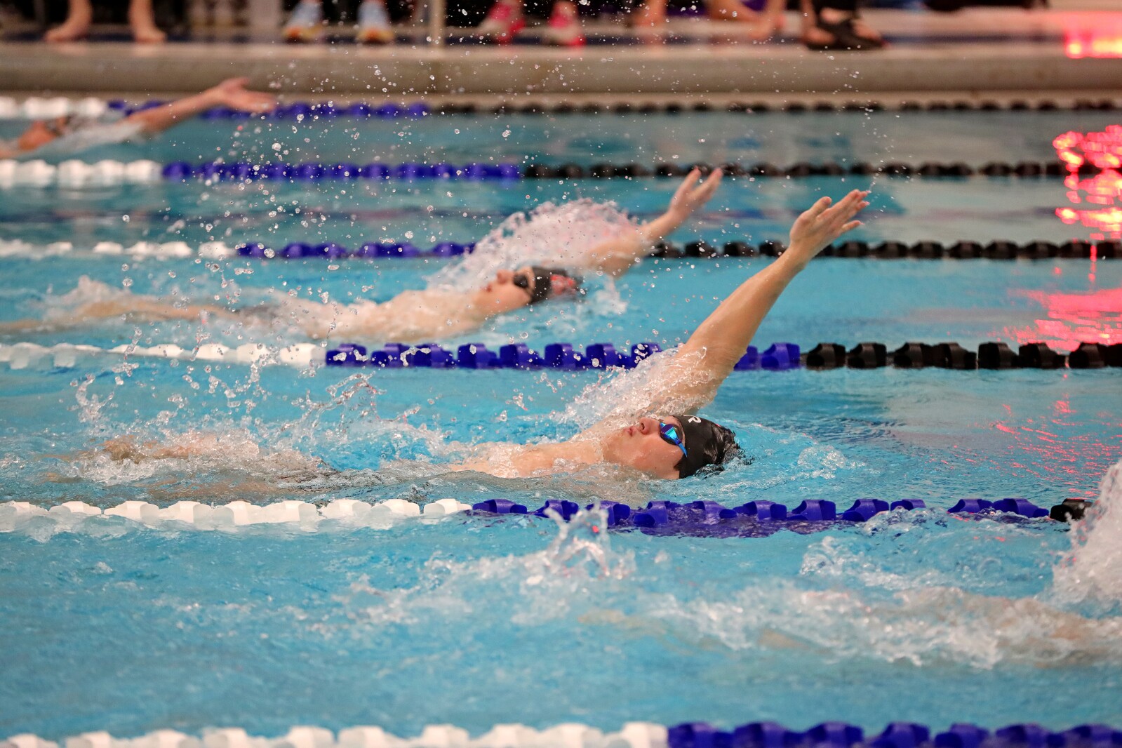 Brainerd swimmers compete Saturday, Jan. 14, 2023, during the Section 8-2A True Team at Brainerd.