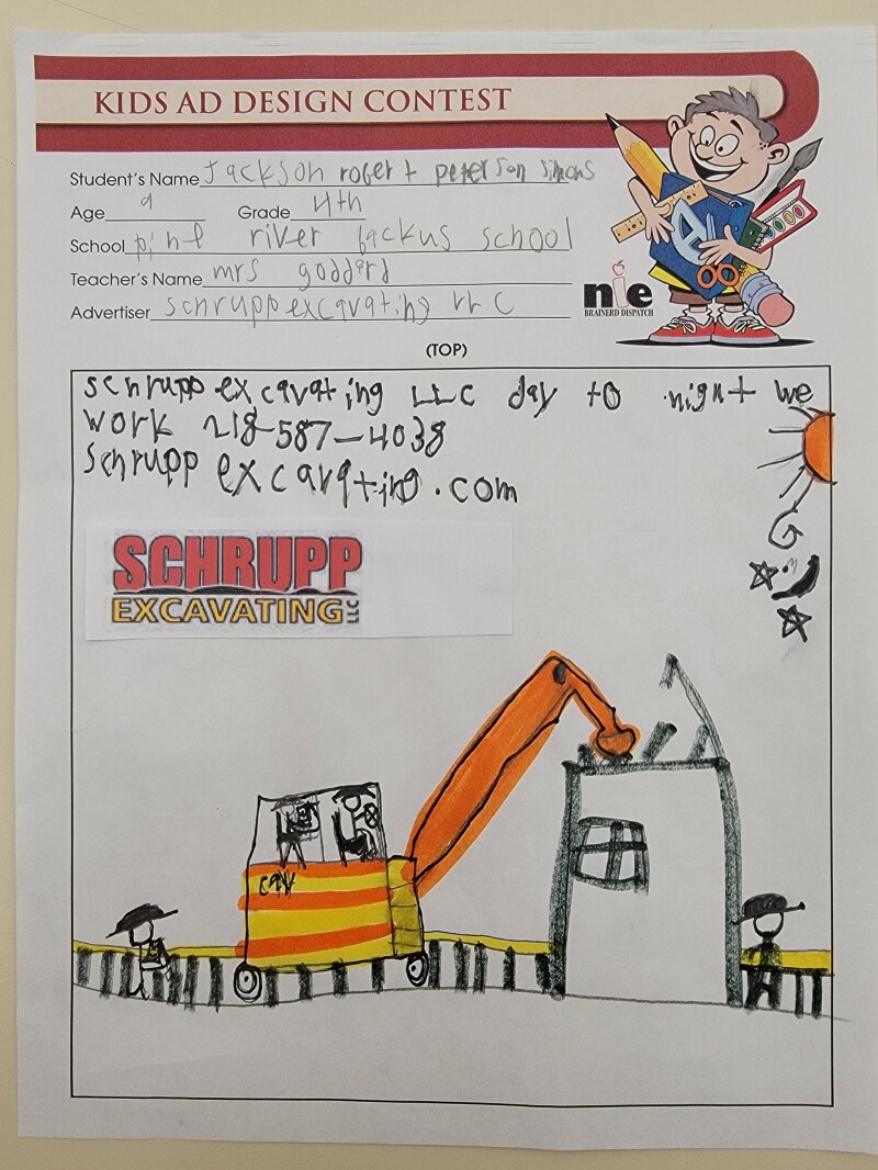 Mrs. Goddard's 4th Grade Class - Schrupp Excavating